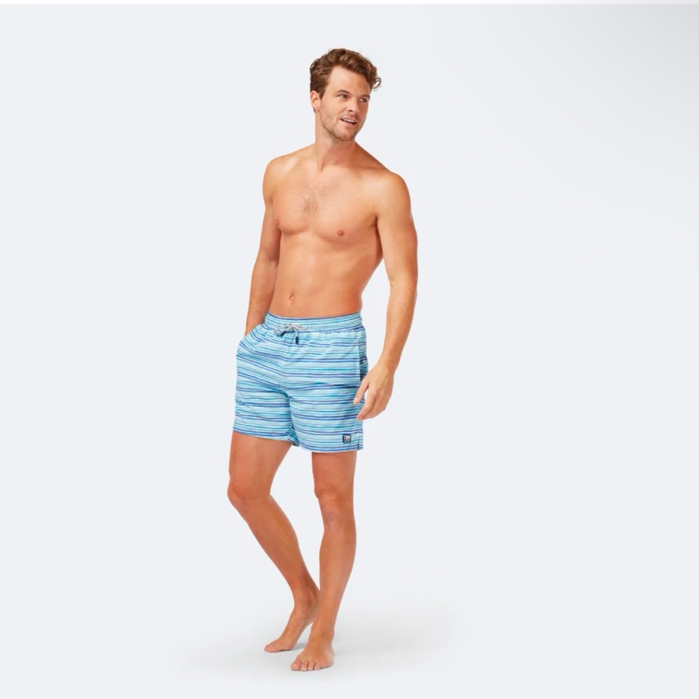 Tom & Teddy Ocean Stripes Swim Suit Trunk Short with Pockets